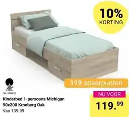 Van Asten BabySuperstore Kinderbed 1-persoons Michigan 90x200 Kronberg Oak aanbieding