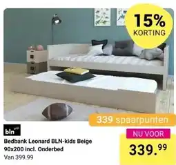 Van Asten BabySuperstore Bedbank Leonard BLN-kids Beige aanbieding