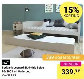 Van Asten BabySuperstore Bedbank Leonard BLN-kids Beige aanbieding