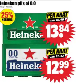 Dirk Heineken pils of 0.0 aanbieding