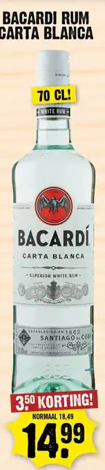 Dirk BACARDI RUM CARTA BLANCA aanbieding