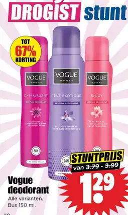Dirk Vogue deodorant aanbieding