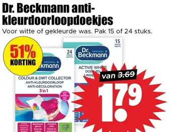 Dirk Dr. Beckmann anti kleurdoorloopdoekjes aanbieding
