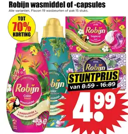 Dirk Robijn wasmiddel of capsules aanbieding
