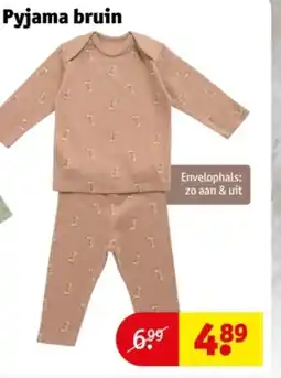 Kruidvat Pyjama bruin aanbieding