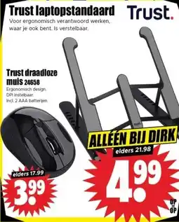 Dirk Trust draadloze muis 24658 aanbieding