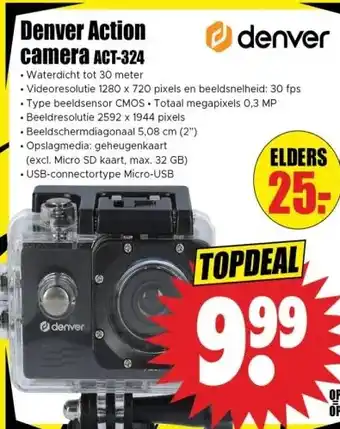Dirk Denver Action camera ACT-324 aanbieding