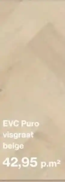 Roobol EVC Puro visgraat beige aanbieding