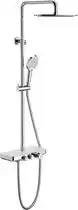 Bol.com Saqu Total Control Regendouche - 30cm - met Thermostaatkraan en Planchet - Chroom aanbieding