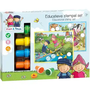 Top1Toys Fien en Teun Educatieve Stempelset 14-delig aanbieding