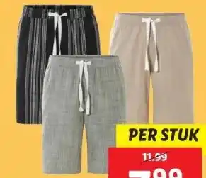 Lidl Herenshort aanbieding