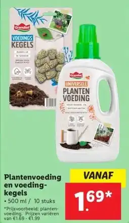 Lidl Plantenvoeding en voeding- kegels aanbieding