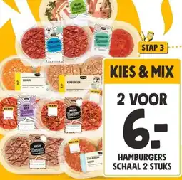 Jumbo HAMBURGERS SCHAAL 2 STUKS aanbieding