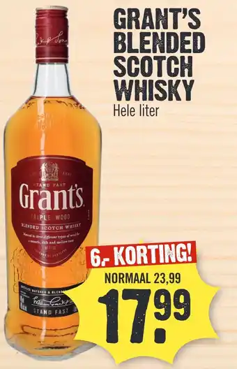Super Dirck 3 GRANT'S BLENDED SCOTCH WHISKY aanbieding