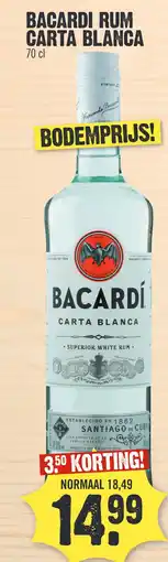 Super Dirck 3 BACARDI RUM CARTA BLANCA aanbieding