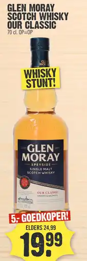 Super Dirck 3 GLEN MORAY SCOTCH WHISKY OUR CLASSIC aanbieding