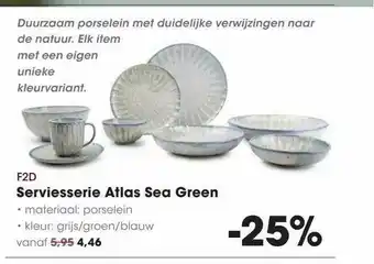 HANOS F2D Serviesserie Atlas Sea Green aanbieding