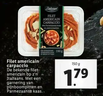 Lidl Delicieux Filet Americain Carpaccio aanbieding