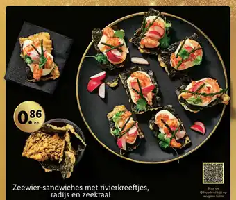 Lidl Zeewier-Sandwiches Met Rivierkreeftjes, Radijs En Zeekraal aanbieding