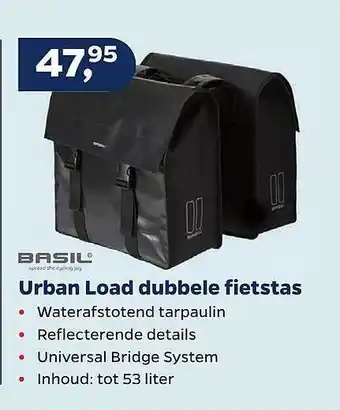 Bike Totaal Basil Urban Load Dubbele Fietstas aanbieding