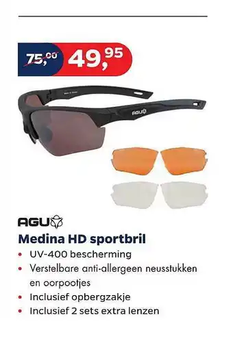 Bike Totaal Agu Medina HD Sportbril aanbieding