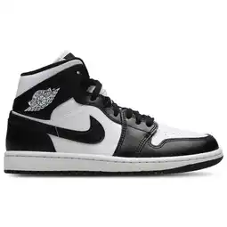 Foot Locker Jordan 1 Mid Dames Schoenen - Wit - Maat: 38 - Polyester - Foot Locker aanbieding