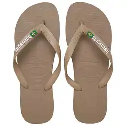 Foot Locker Havaianas Brasil Logo Heren Slippers en Sandalen - Goud - Maat: 41-42 - Leer - Foot Locker aanbieding