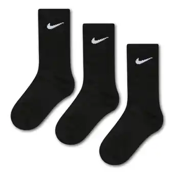 Foot Locker Nike Kids Crew 3 Pack Unisex Sokken - Zwart - Maat: 27 - 35 - Foot Locker aanbieding