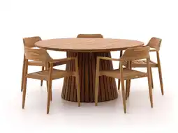 Kees Smit Bellagio Balba/Santa Severina ø150cm dining tuinset 6-delig stapelbaar aanbieding