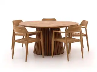 Kees Smit Bellagio Balba/Santa Severina ø150cm dining tuinset 6-delig stapelbaar aanbieding