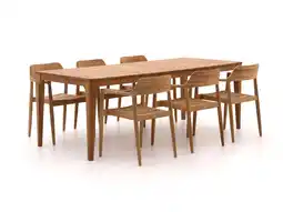 Kees Smit Bellagio Balba/Bruca 220cm dining tuinset 7-delig stapelbaar aanbieding