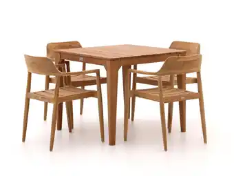 Kees Smit Bellagio Balba/Bruca 90cm dining tuinset 5-delig stapelbaar aanbieding