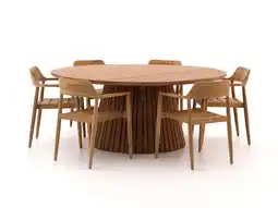 Kees Smit Bellagio Balba/Santa Severina ø180cm dining tuinset 7-delig stapelbaar aanbieding