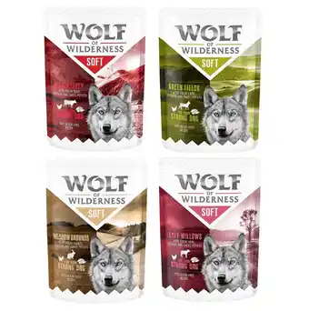 Zooplus 6x300g Mixpakket: Lam, Rund, Konijn, Kalf Wolf of Wilderness Adult aanbieding