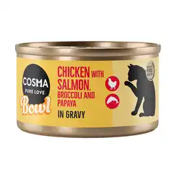 Zooplus 12x80g Kipfilet met Zalm Bowl Cosma Kattenvoer aanbieding