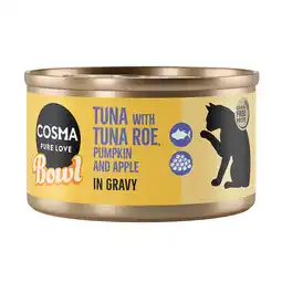 Zooplus 6x80g Cosma Bowl Tonijn met Tonijnkuit Kattenvoer Nat aanbieding