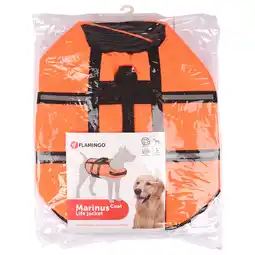 Zooplus Flamingo zwemvest, oranje maat L: ca. 40cm ruglengte hond aanbieding