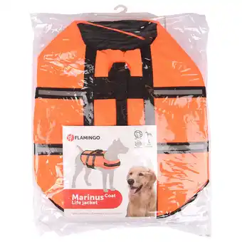 Zooplus Flamingo zwemvest, oranje maat L: ca. 40cm ruglengte hond aanbieding