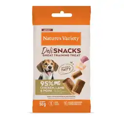 Zooplus Voordeelpakket: 36 x 50 g Nature's Variety Deli Snacks Adult Kip Hondensnacks aanbieding