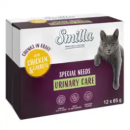 Zooplus 24 x 85 g Smilla Hapjes in Saus met Groenten - Urinary Care met Kip en Wortelen aanbieding
