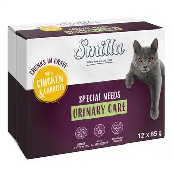 Zooplus 24 x 85 g Smilla Hapjes in Saus met Groenten - Urinary Care met Kip en Wortelen aanbieding