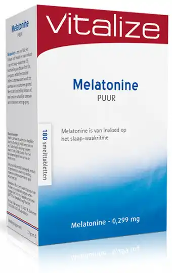 De Online Drogist Vitalize Melatonine Puur 0,299 mg Tabletten 180TB aanbieding