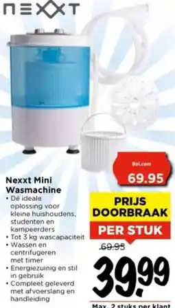 Vomar Voordeelmarkt Nexxt Mini Wasmachine aanbieding