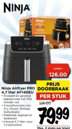 Vomar Voordeelmarkt Ninja Airfryer PRO AF140EU aanbieding