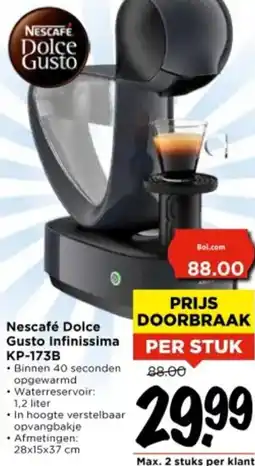 Vomar Voordeelmarkt Nescafé Dolce Gusto Infinissima KP-173B aanbieding