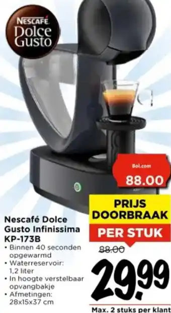 Vomar Voordeelmarkt Nescafé Dolce Gusto Infinissima KP-173B aanbieding
