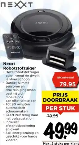 Vomar Voordeelmarkt Nexxt Robotstofzuiger aanbieding