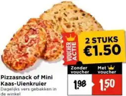 Vomar Voordeelmarkt Pizzasnack of Mini Kaas-Uienkruier aanbieding