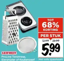 Vomar Voordeelmarkt ProLine Torenrasp, Eiersnijder of Keukenzeef aanbieding