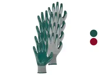 Lidl PARKSIDE 4 paar nitril tuinhandschoenen aanbieding